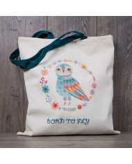 Tote bag BORN TO FLY